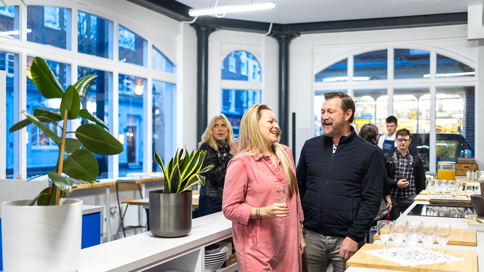 People attending private event